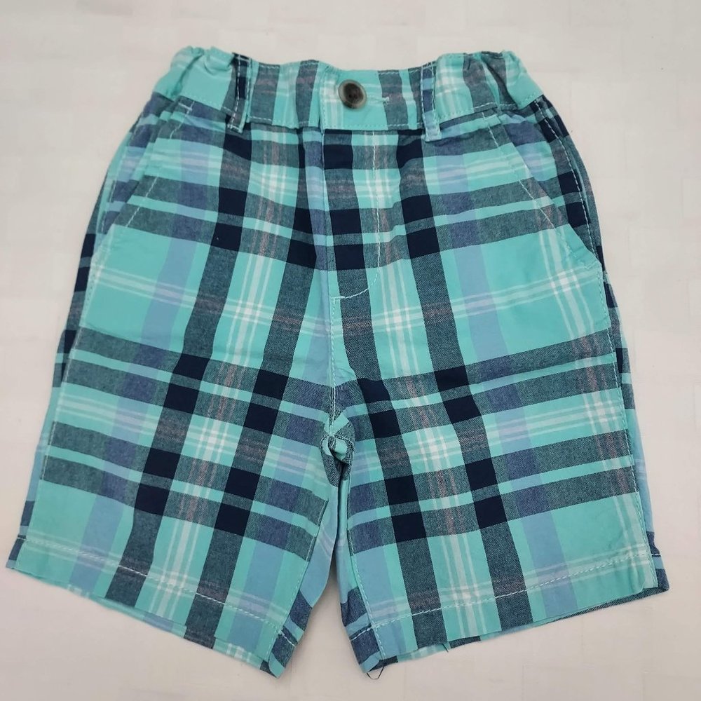 Boys Shorts - 3T - Blue, Navy, Teal, Plaid  - NWT